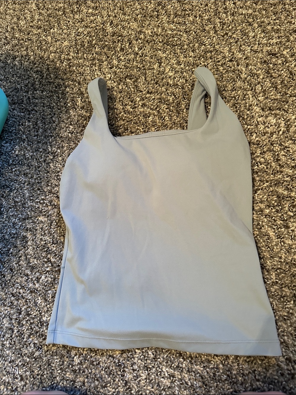 Women’s FLX Square-Neck Tank Top in Light Gray